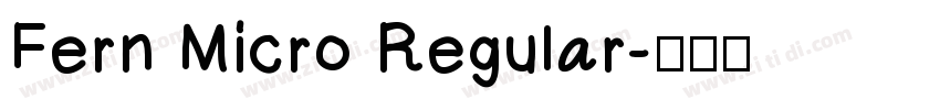 Fern Micro Regular字体转换